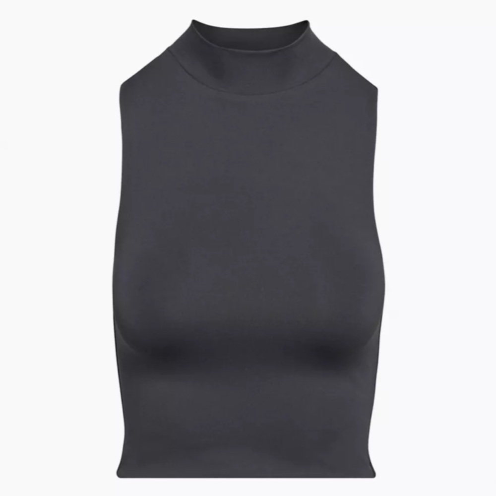 Aritzia Contour Mockneck Tank, Black, Size M